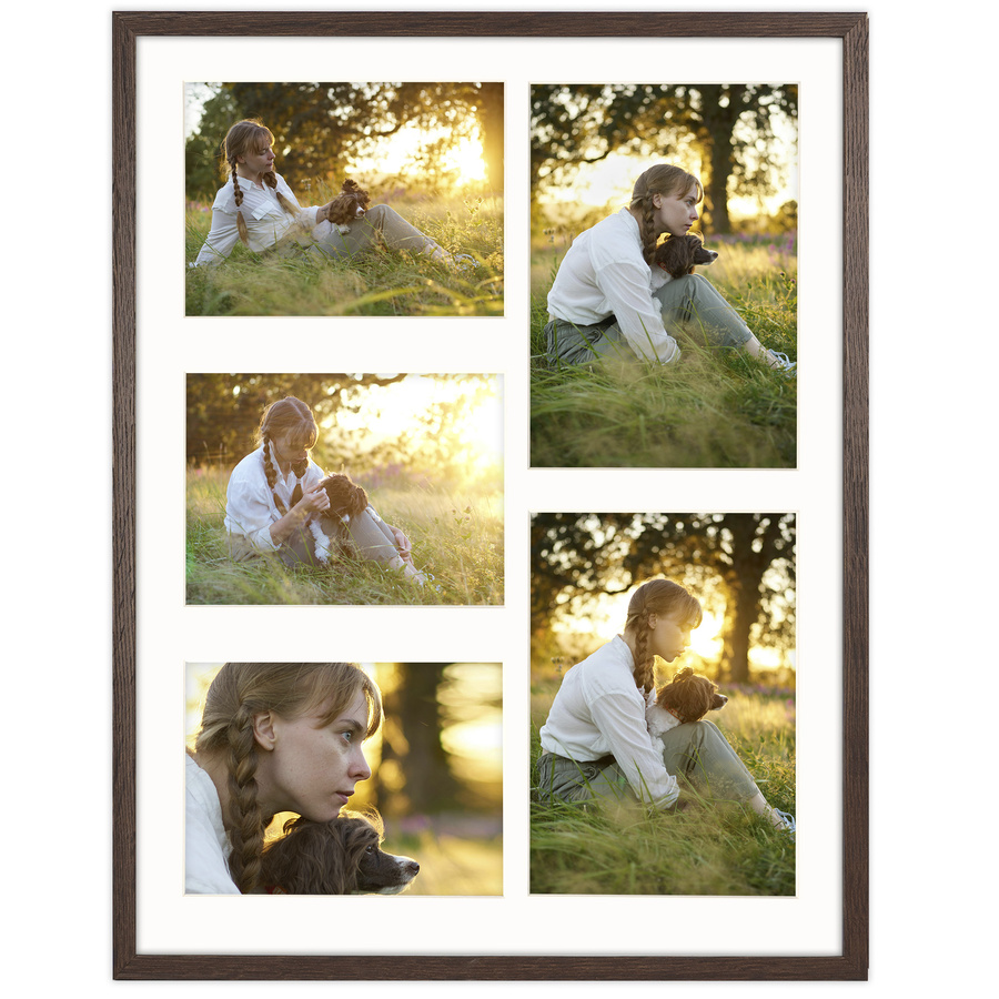 Foto galeria 40x50 cm na 5 zdjęć o wymiarach 13x18 cm 15x21 cm kolor brązowy