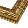 Rama do obrazów, zdjęć oraz luster na wymiar LUCA #2560. Stylowa z ornamentami, drewniana oprawa - holkiel, kolor złoty