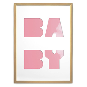 Ramka na zdjęcia BABY jasne drewno. Ramka z passe partout o rozmiarze 30x40 cm