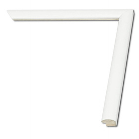 Ramka na zdjęcia, rysunki, plakaty na wymiar LUCA #2073. Nowoczesna, lekko obła drewniana oprawa - kolor biały