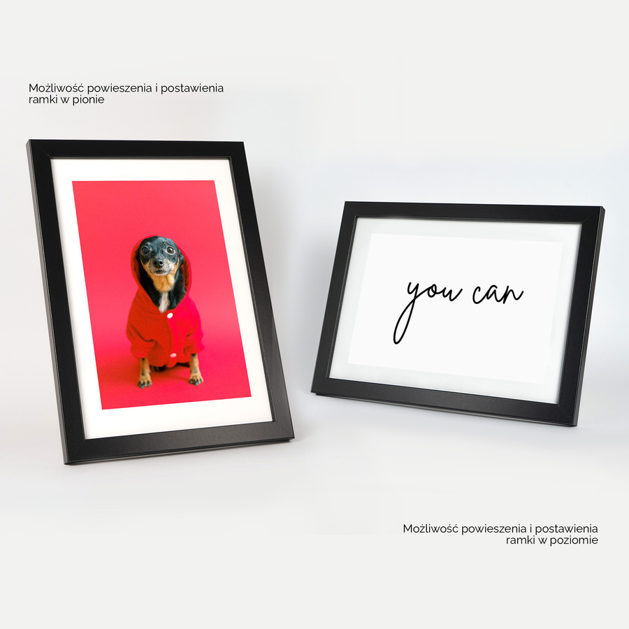 Pakiet 5 szt czarnych ramek na zdjęcia HEN 2 10x15 cm