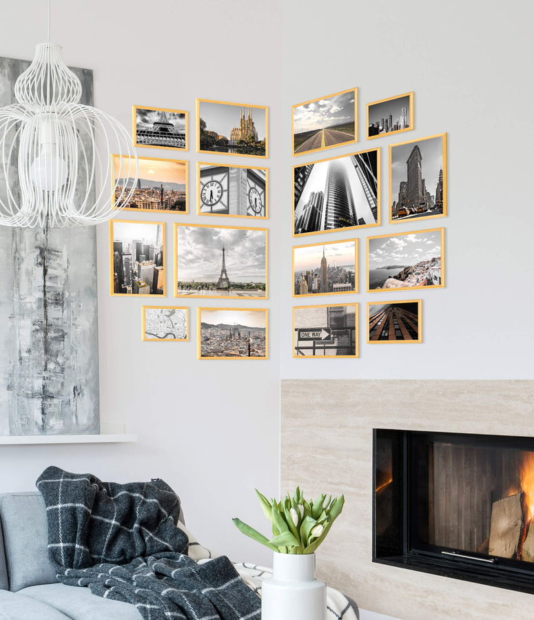 Zestaw naturalnych ramek galeria HIT 0 GF0009-CORNER