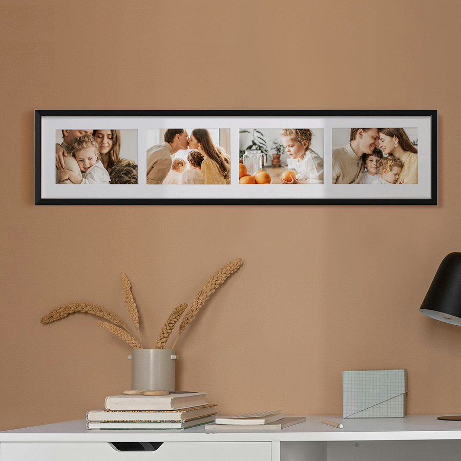 Ramka drewniana galeria passe-partout Black 18x86 - kolor czarny