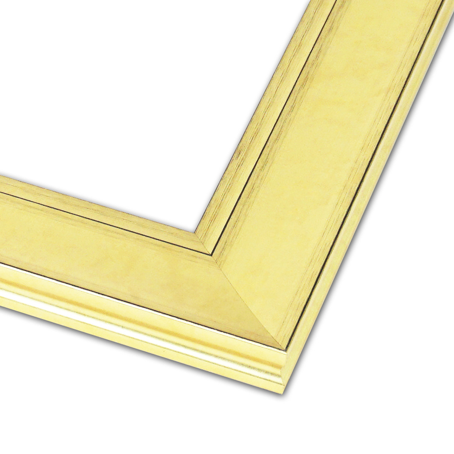 Rama do obrazów, zdjęć i luster na wymiar LUCA #2103. Nowoczesna oprawa sima złoto jasne