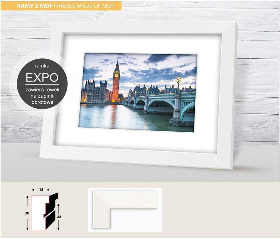 Ramka z passe partout na zdjęcia EXPO 1 21x30 cm (15x21cm)