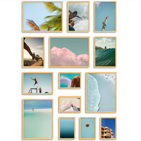 Galeria ścienna PRESTO 0 GF0001. Zestaw naturalnych ramek na ścianę