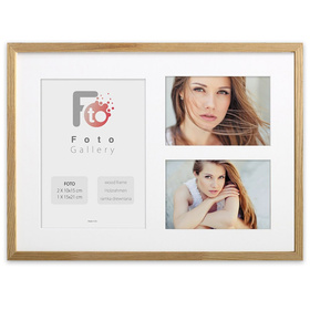 Ramka drewniana galeria passe-partout Natural 28x39 - kolor naturalne drewno