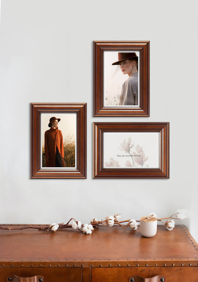 Ramka drewniana na zdjęcia DRL F 03 18x24 cm