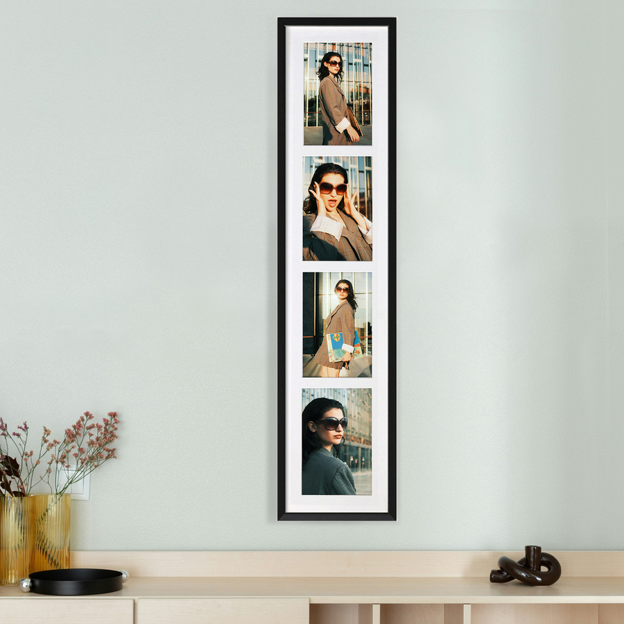 Ramka drewniana galeria passe-partout Black 18x86 - kolor czarny