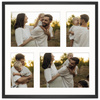 Foto galeria 40x40 cm na 4 zdjęcia o wymiarach 10x15 cm i 15x21 cm w czarnym kolorze