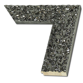 Rama do lustra, obrazu, zdjęcia na wymiar LUCA #2155. Ozdobna gnieciona drewniana oprawa - w kolorze grafitowym