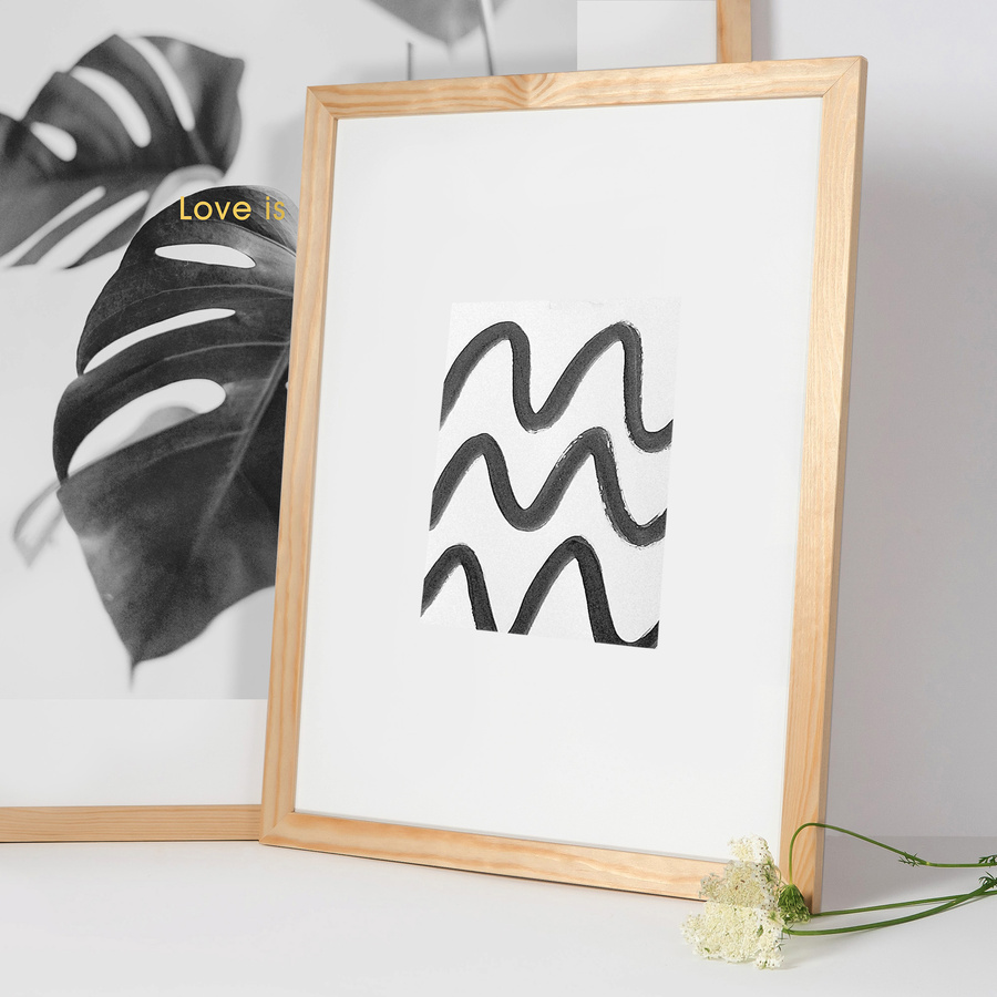 Ramka z drewna surowego na zdjęcia RAW 30x40 cm