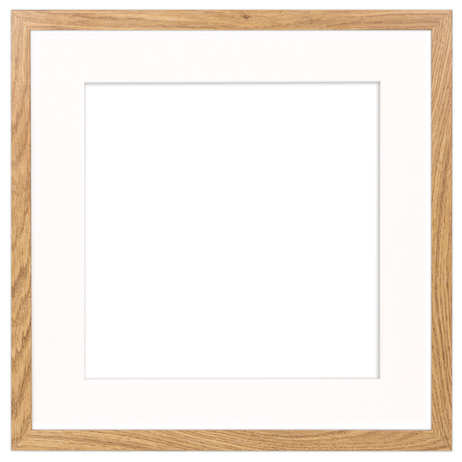 Naturalna ramka z passe partout na zdjęcia w rozmiarze 40x40 cm z passe partout 30x30 cm