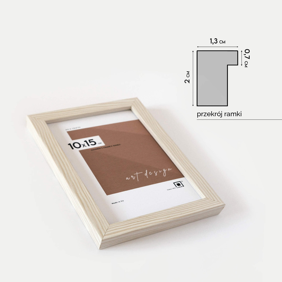 Zestaw 5 białych ramek na zdjęcia FDM 5 w rozmiarze 10x15 cm