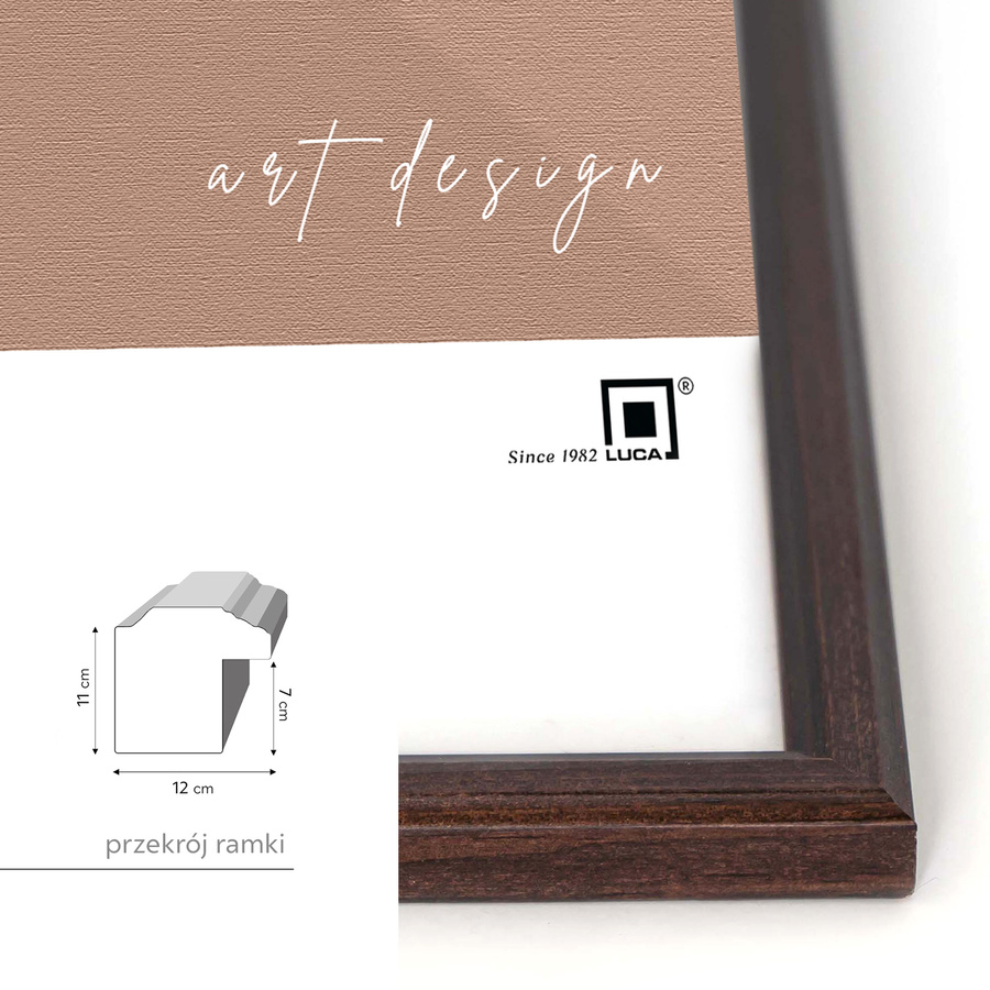 Zestaw ramek drewnianych PRESTO 2843 PAK 5 szt. - kolor brązowy