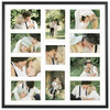 Foto galeria 50x50 cm na 11 zdjęć o wymiarach 10x15 cm i 10x10 cm czarna