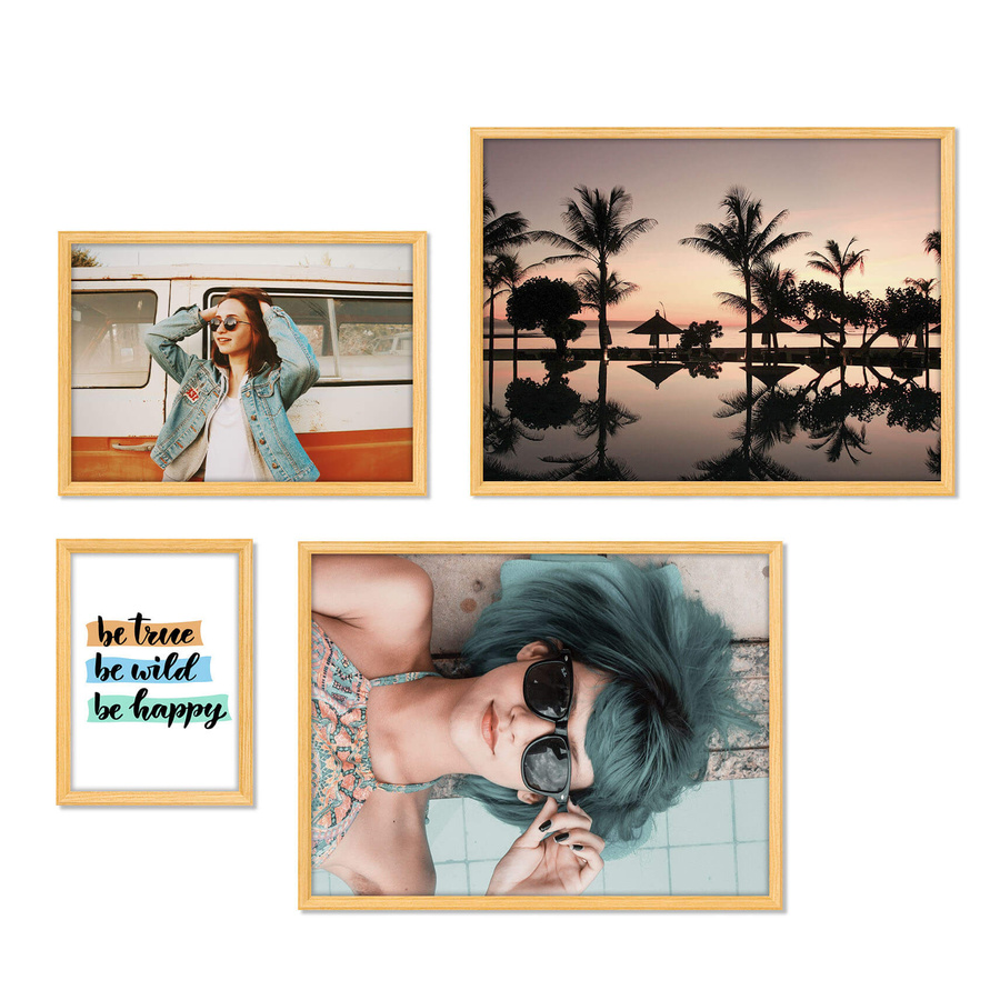 Zestaw naturalnych ramek galeria 0 GF0008 1x 15x21 1x 21x30 2x 30x40