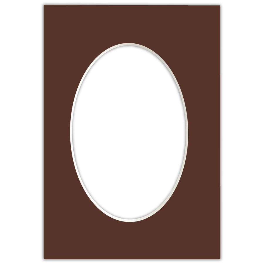 Passe partout 15x21 (10x15) OWAL BRĄZOWE CHOCOLATE - LUCA Q5603
