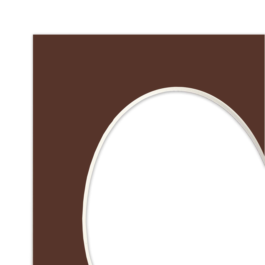 Passe partout 15x21 (10x15) OWAL BRĄZOWE CHOCOLATE - LUCA Q5603