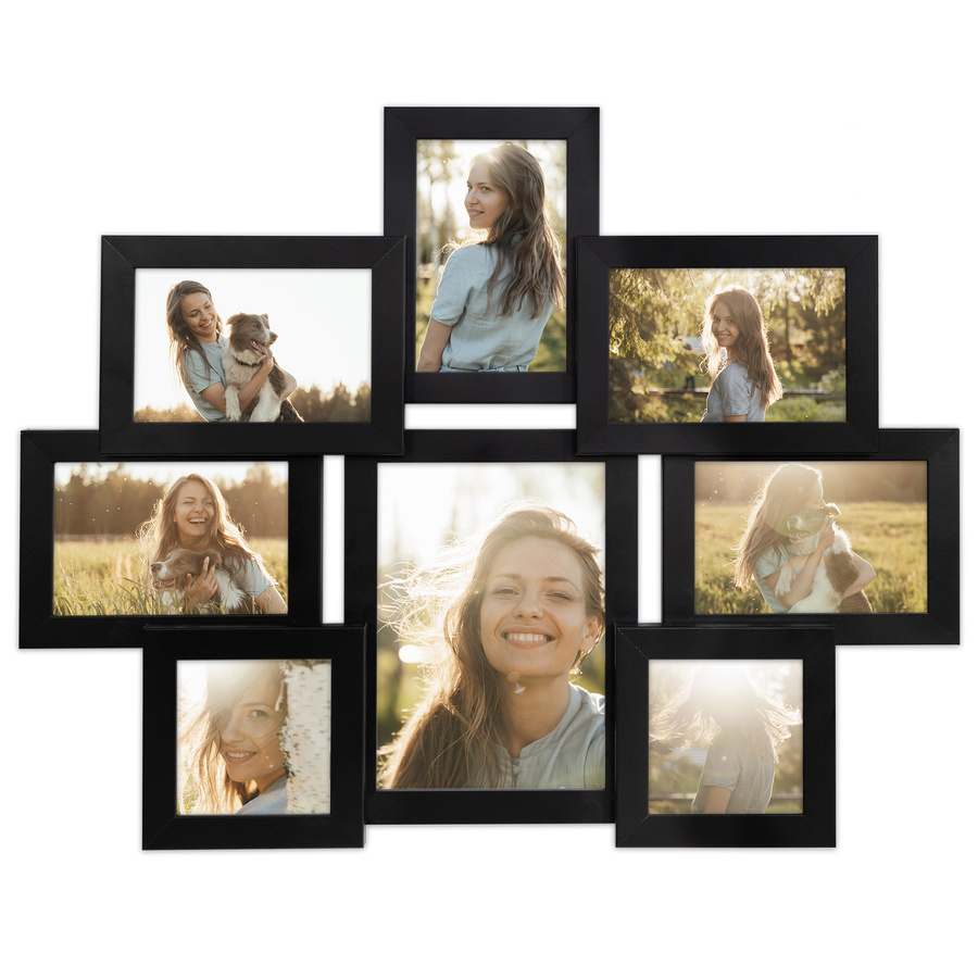 Multirama czarna MULTI HEN 2 na 8 zdjęć ramka na zdjęcia