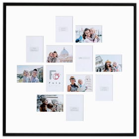 Ramka drewniana galeria passe-partout Black 70x70 - kolor czarny