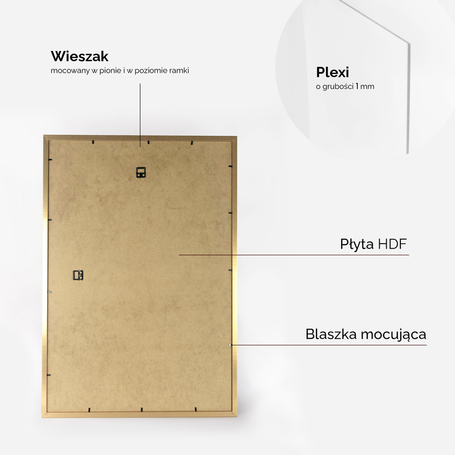 Złota ramka HEN Z 60x80 cm