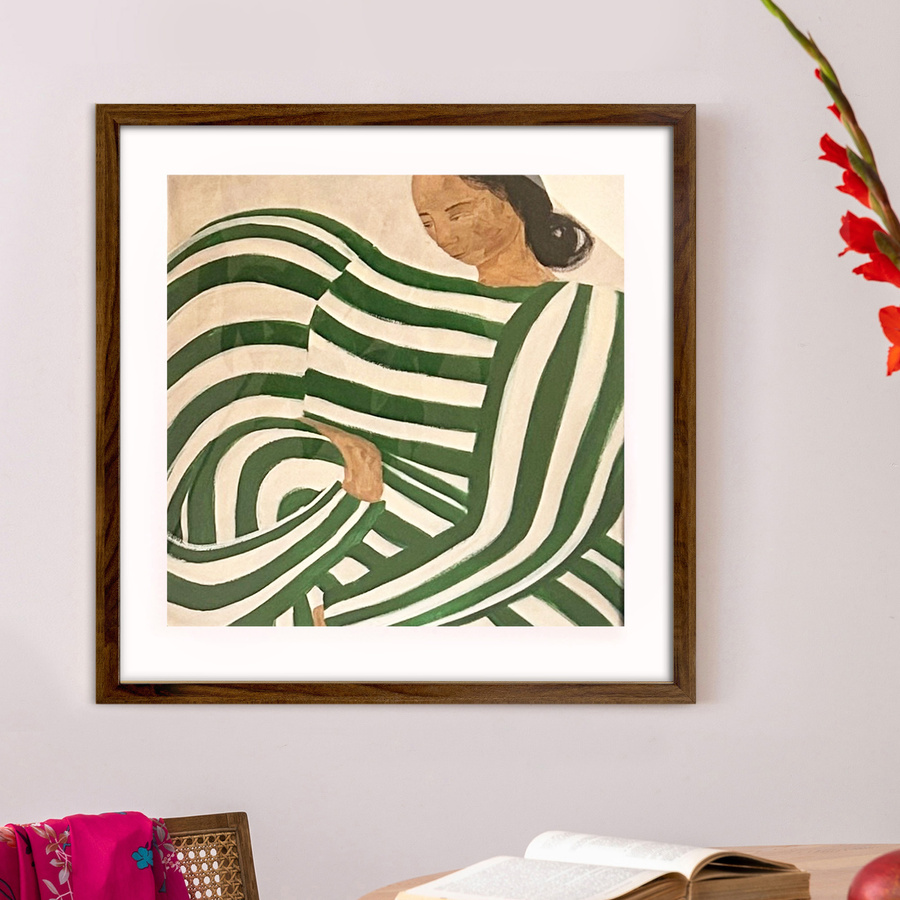 Brązowa ramka na zdjęcia w rozmiarze 50x50 cm