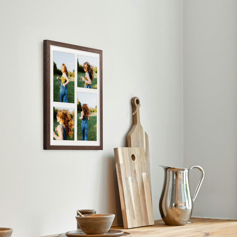 Foto galeria brązowa 24x30 cm na 4 zdjęcia o wymiarach 10x15 cm 10x10 cm