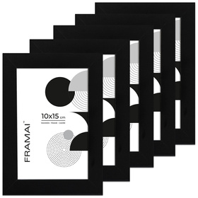 Pakiet 5 szt czarnych ramek na zdjęcia HEN 2 10x15 cm