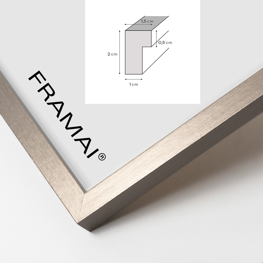 Srebrna ramka na zdjęcia LUX ST w rozmiarze 30x40 cm