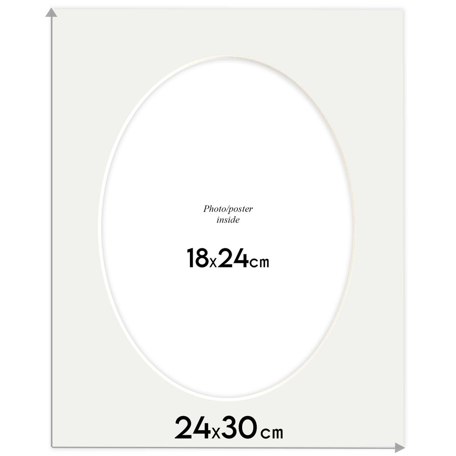 Passe partout 24x30 (18x24) OWAL CZARNE BLACK LUCA Q5801