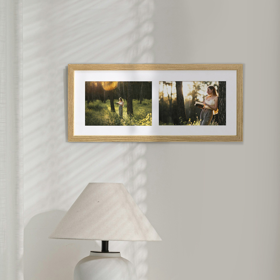 Ramka drewniana galeria passe-partout Natural 15x36 - kolor naturalne drewno