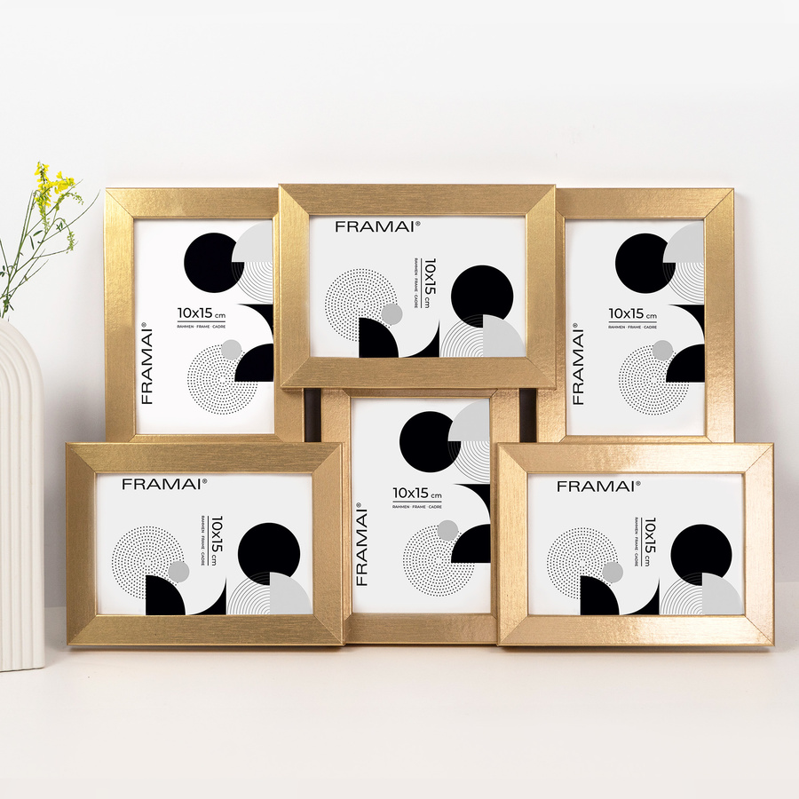 Multiramka MULTI HEN złota ramka na zdjęcia