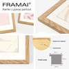 Naturalna ramka z passe partout na zdjęcia w rozmiarze 40x50 cm z passe partout 30x40 cm