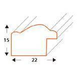 Ramka drewniana CUTRO 2027, klasyczna fotoramka na zdjęcia, plakaty lub obrazy - kolor czarny, złoty pasek