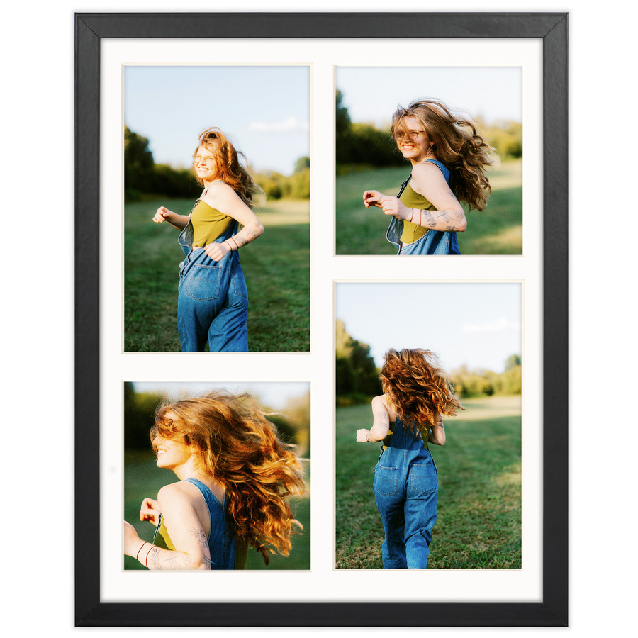 Foto galeria czarna 24x30 cm na 4 zdjęcia o wymiarach 10x15 cm 10x10 cm