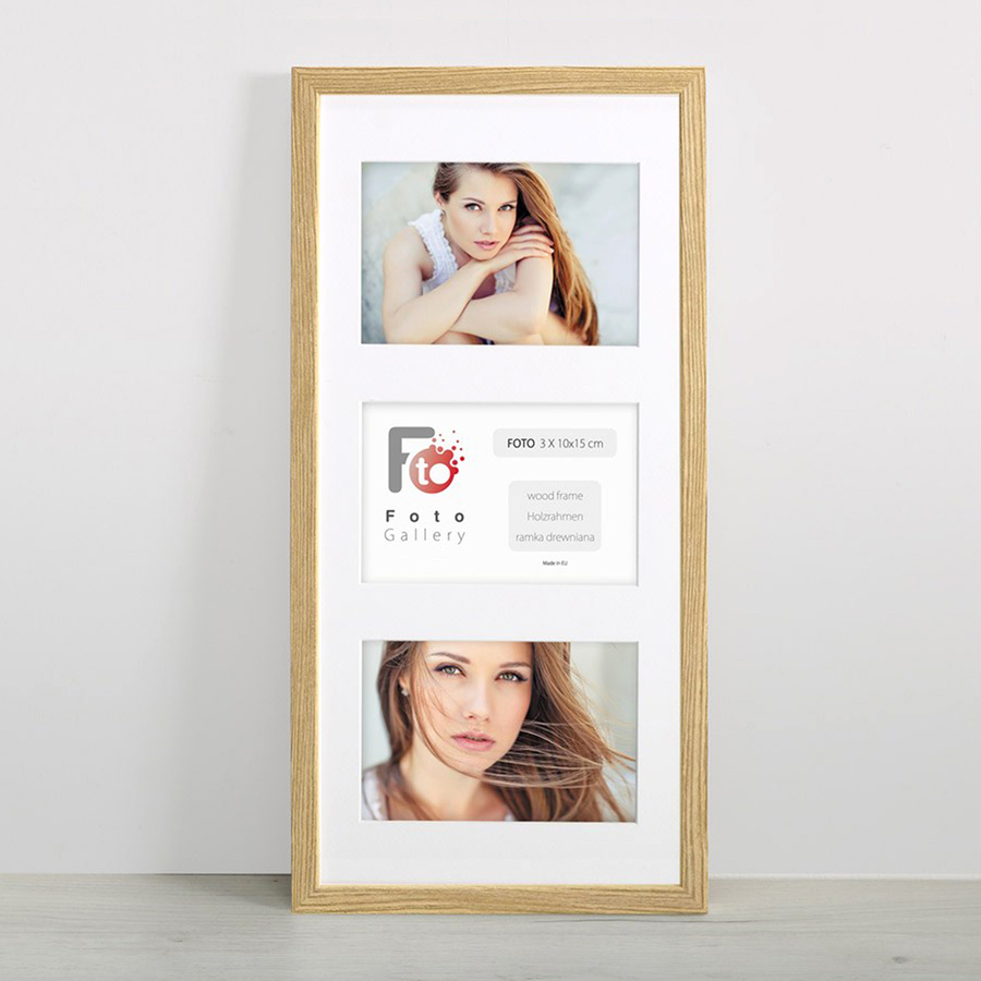 Ramka drewniana galeria passe-partout Natural 20x42 - kolor naturalne drewno