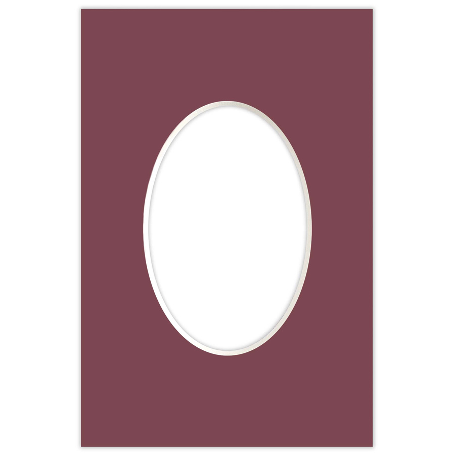 Passe partout 10x15 (6x9) OWAL CZERWONE BORDO - LUCA Q5707