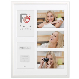 Ramka drewniana galeria passe-partout White 30x40 B - kolor biały