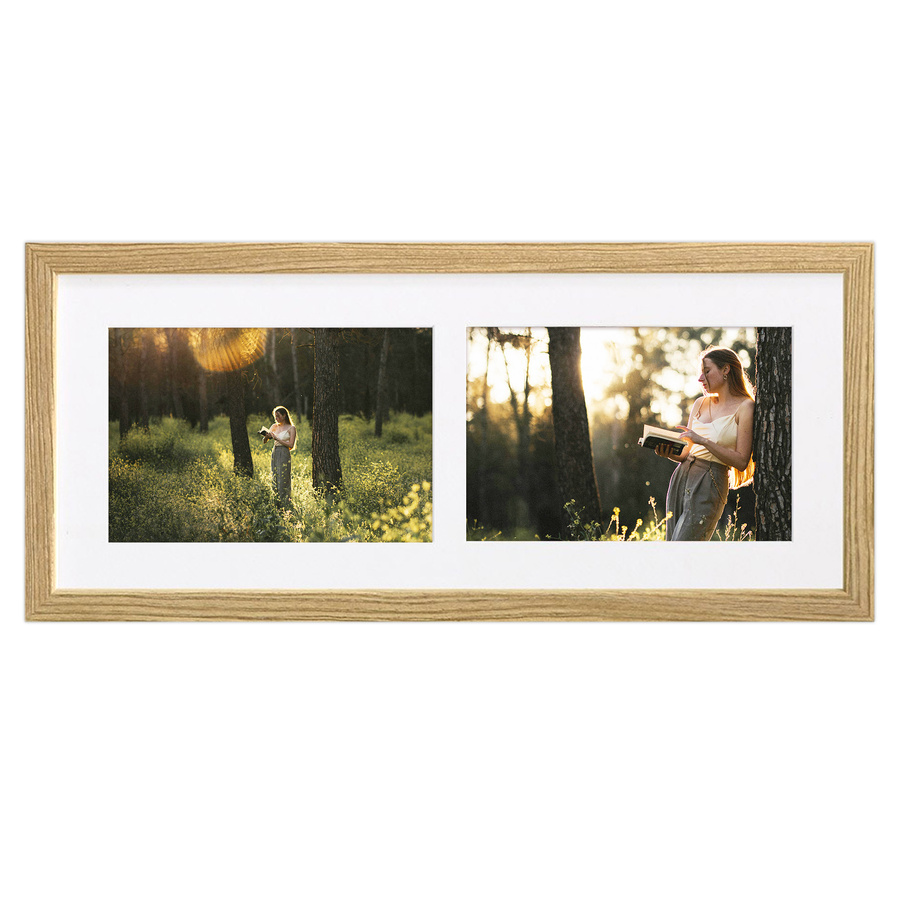 Ramka drewniana galeria passe-partout Natural 15x36 - kolor naturalne drewno