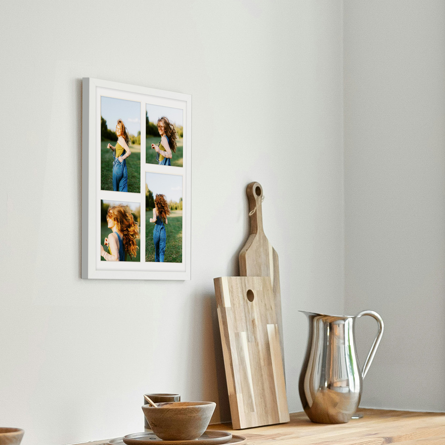 Foto galeria biała 24x30 cm na 4 zdjęcia o wymiarach 10x15 cm 10x10 cm