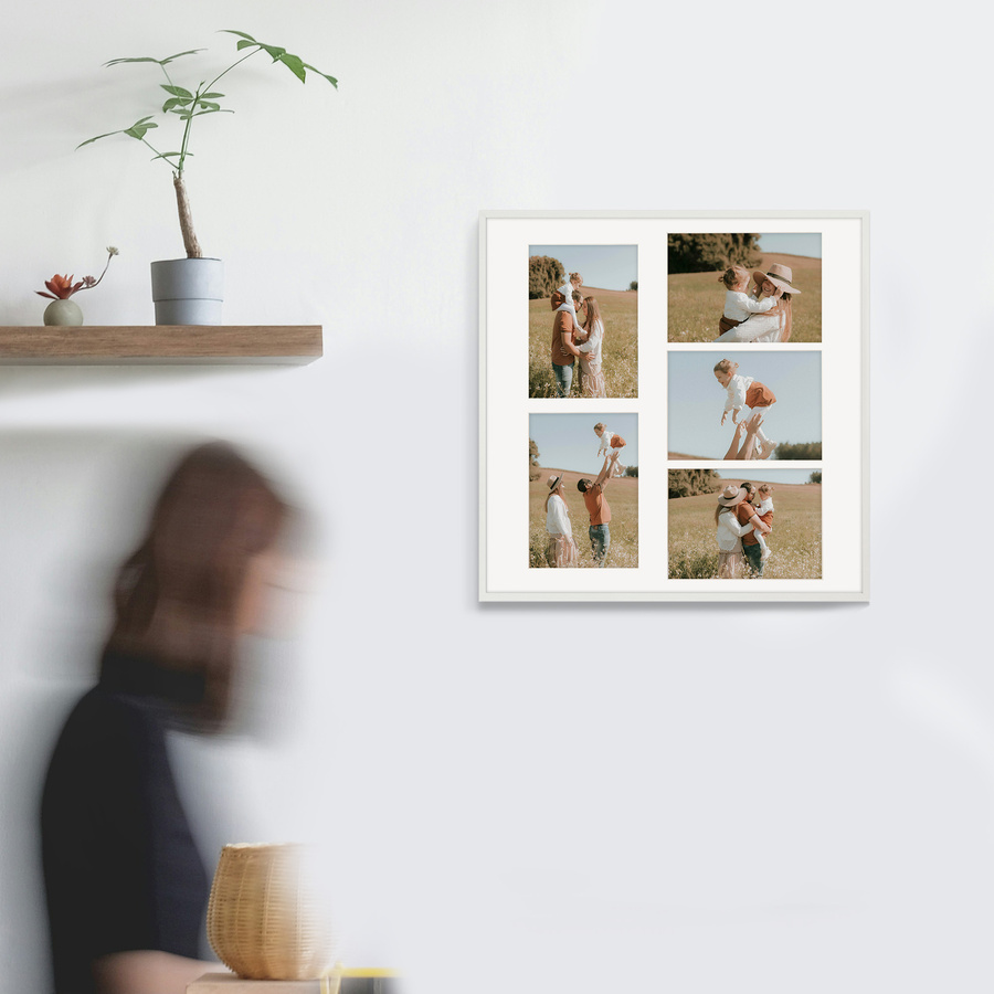 Foto galeria 50x50 cm na 5 zdjęć o wymiarze 15x21 cm kolor biały