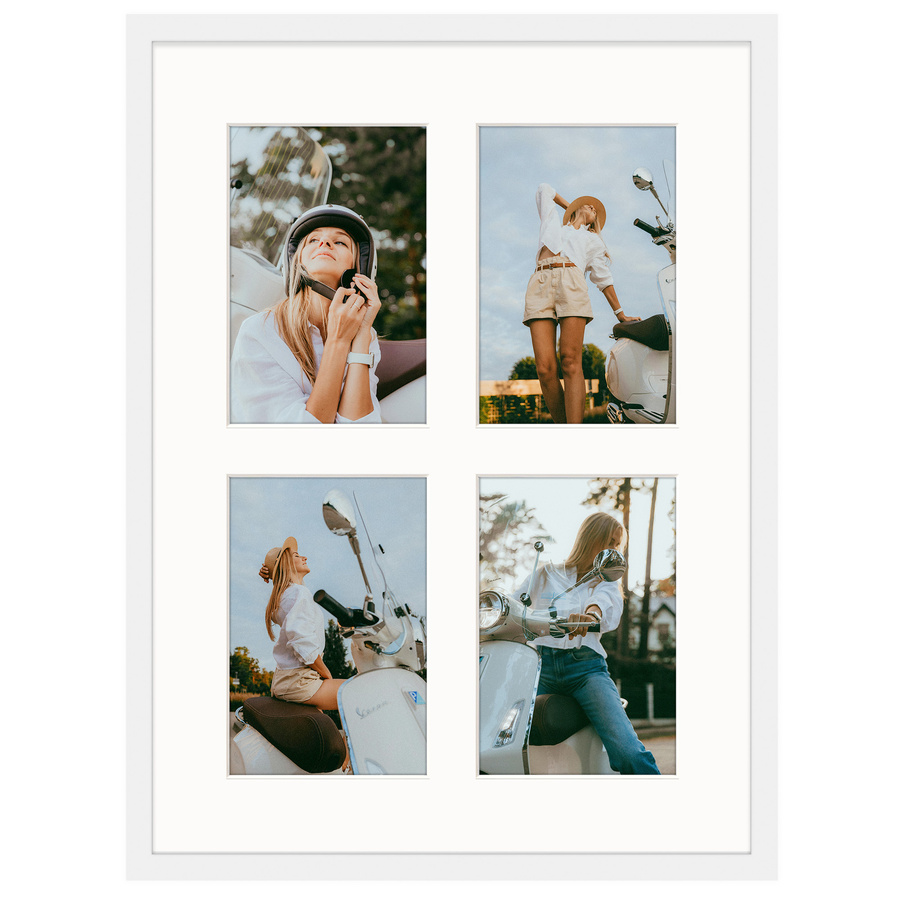 Foto galeria 30x40 cm na 4 zdjęcia o wymiarach 10x15 cm biała