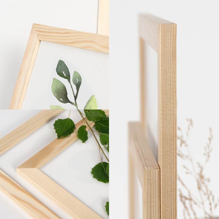 Ramka z drewna surowego na zdjęcia RAW 30x45 cm