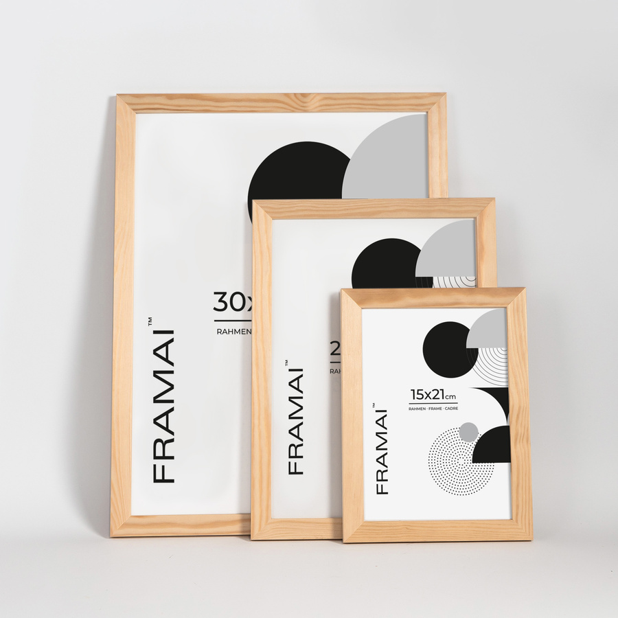Ramka z drewna surowego na zdjęcia RAW 15x21 cm