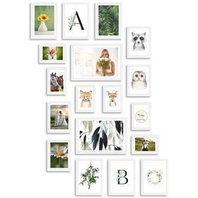 Galeria ścienna PINIA 1 GF0006. Zestaw białych ramek na ścianę