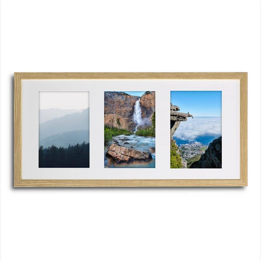 Ramka drewniana galeria passe-partout Natural 20x42 - kolor naturalne drewno