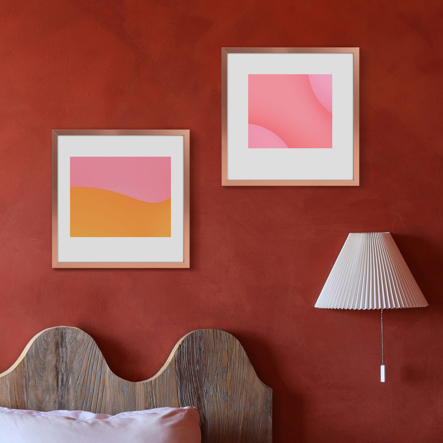 Miedziana ramka na zdjęcia LUX M w rozmiarze 30x30 cm