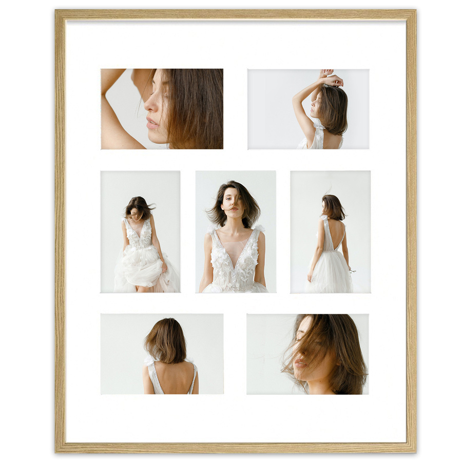 Ramka drewniana galeria passe-partout Natural 40x50 B - kolor naturalne drewno