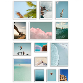 Galeria ścienna PRESTO 1 GF0001. Zestaw białych ramek na ścianę